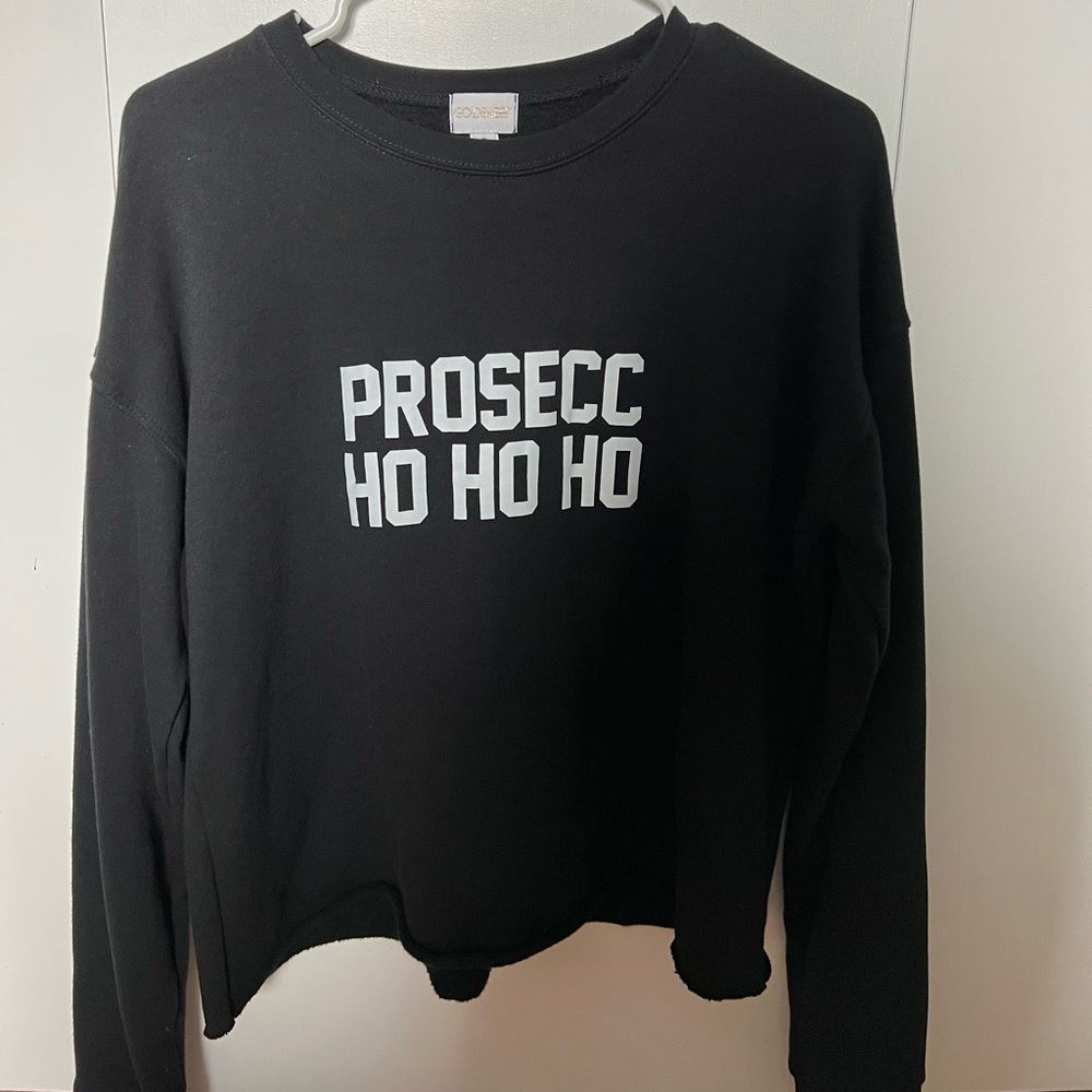 Prosecco Ho Ho Ho cropped crew neck sweatshirt